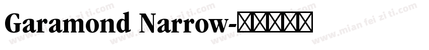 Garamond Narrow字体转换